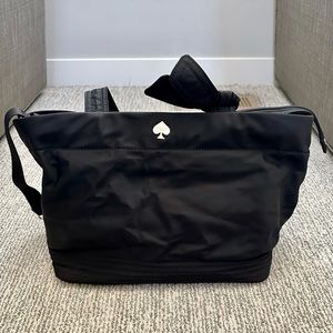 Kate Spade black diaper bag with waterproof changing mat